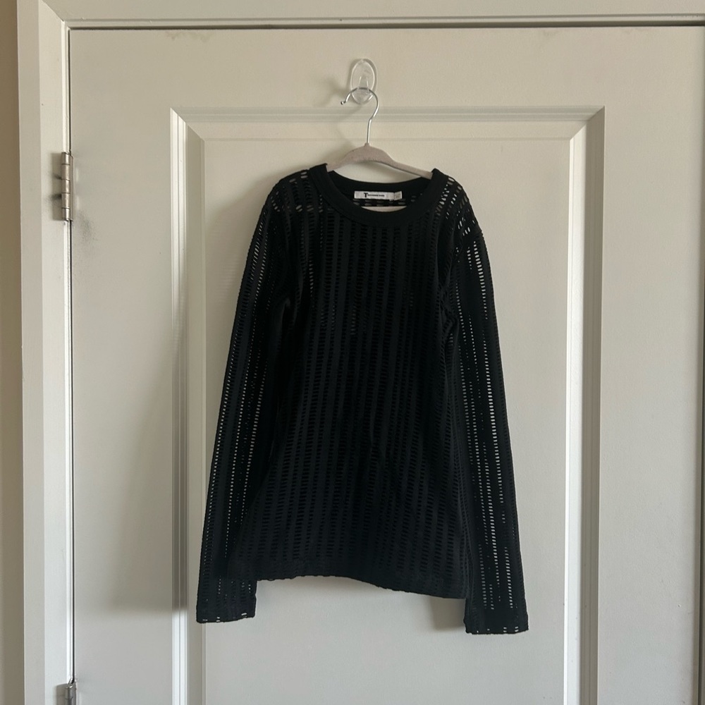 T By Alexander Wang Crew Neck Long Sleeve Top